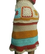 Unique Granny square Women&#39;s Adjustable Crochet Skirt.granny square Cott... - €213,21 EUR