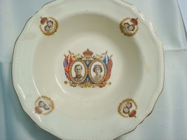 Queens Elizabeth &amp; King George visit Canada, bowl c1910s Alfred Meakin [... - $54.45