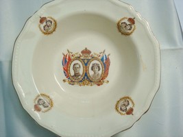 Queens Elizabeth &amp; King George visit Canada, bowl c1910s Alfred Meakin [89c] - £43.42 GBP