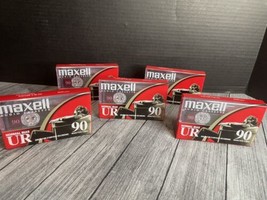 5 Pack Maxell UR 90 Minute Blank Audio Cassette Tapes Normal Bias New Sealed - $19.09