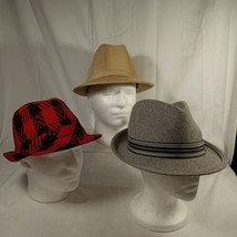 Men’s Fedora Hat Lot Fitted Derby Panama Wide Brim Bailey Stylish Woven Sleek LG - £23.85 GBP
