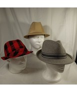 Men’s Fedora Hat Lot Fitted Derby Panama Wide Brim Bailey Stylish Woven ... - £23.56 GBP