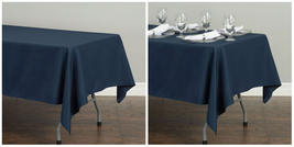 60 x 102 in Rectangular Polyester Tablecloth Wedding Event Party -Navy B... - $35.27