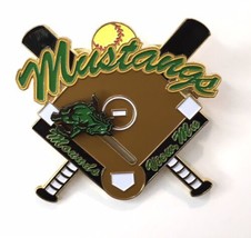 Mounds View Minnesota MUSTANGS Softball Pin Metal and Enamel Horse Moves - $17.00