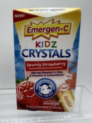 Emergen-C KIDZ CRYSTALS Sparkly Strawberry Vitamin C Zinc No Water Neede... - $4.29