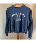 Hollister Laguna Hills Sweatshirt Womens XS Tennis Graphic Navy Blue Pul... - £15.56 GBP