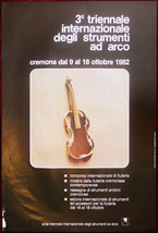 Original Poster Italy Triennial Stringed Instrument &#39;82 - £34.84 GBP