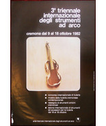 Original Poster Italy Triennial Stringed Instrument &#39;82 - £34.80 GBP