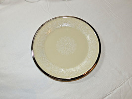 Lenox Moonspun China Bread Plate USA Made 6 3/8&quot; Cream White Floral Patt... - £18.22 GBP
