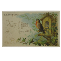 Victorian Trade Card Edwin D Burt Fine Shoes Brooklyn New York NY  1890s - £4.65 GBP
