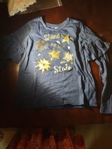 Aeropostale Size 10/12 &quot;Shine Like The Stars&quot; Navy Long Sleeve Shirt Girls - $20.67