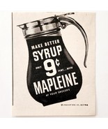 1950 Crescent Mapleine Maple Syrup Advertisement Breakfast Condiments F7D - $19.99