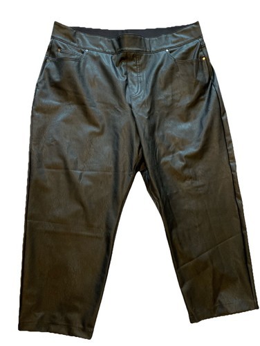 Spanx Black Faux Leather Jeans Size 2X - $37.99