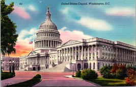 Washington D.C. United States(U.S.) Capitol Building 1930-45 Vintage Postcard - £7.38 GBP