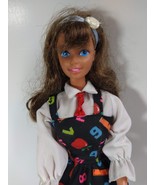 Teacher Barbie Brunette Doll 1995 Apples numbers and rulers - £14.80 GBP