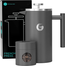 French Press Coffee Maker - Thermal Insulated Brewer plus Travel Jar - L... - £37.76 GBP