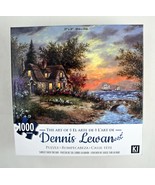 Dennis Lewan Art Puzzle Sunset Over The Bay Cottage Ships Karmin 1000pc ... - £10.11 GBP