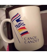 MUG COFFEE TEA Cup Canoe,Canoe? Nautical Flags. VINTAGE 60&#39;S BY &quot;DANA&quot; L... - $24.24