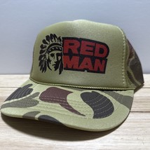 Vintage Red Man Hat Trucker Adjustable Green Camouflage SnapBack Hunting... - $309.15 MXN