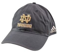 Adidas Notre Dame Fighting Irish Rowing Relaxed Adjustable Gray Cap Dad Hat - £13.44 GBP