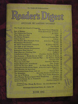 Reader&#39;s Digest June 1942 George Gallup Paul Gallico Edwin Balmer John S... - £6.37 GBP