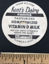 Vintage Kent&#39;s Dairy Milk Bottle Cap Lid 1 5/8&quot; Diameter Olean NY Vitamin D - £7.34 GBP