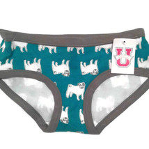 Juniors XL panties white teal gray Dog Mascot University Couture - £7.07 GBP