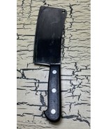 VTG Rowco #50 Butcher Meat Cleaver Kitchen Knife Wood Handle France Rare - £18.17 GBP