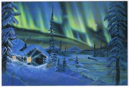 Postcard Art Northern Lights Aurora Borealis Clay Steadman - £3.10 GBP