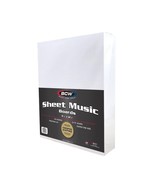 5 packs of 100 (500) BCW Acid Free 9 ¼&quot; x 12 ⅛&quot; Sheet Music White Backin... - €121,94 EUR
