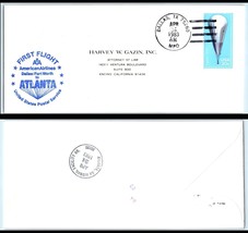 1983 US First Flight Cover-AA, Dallas MPO, Texas to Atlanta AMF, Georgia... - $2.96