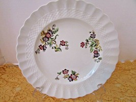 SPODE COPELAND CHINA DINNER PLATE BASKET WEAVE WICKER LANE MADE IN ENGLAND  - $129.67 MXN