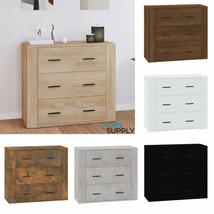 Modern Wooden Chest Of 3 Drawers Cabinet Home Bedroom Sideboard Storage Unit - £92.15 GBP+