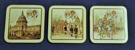 Vintage Set 3 Coasters The Marriage of Prince of Wales and Princess Dian... - $13.93 CAD