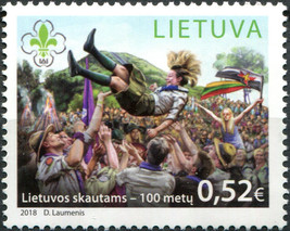 Lithuania 2018. Centenary of the Scout Movement in Lithuania (MNH OG) Stamp - £1.21 GBP