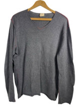 Gap Sweater Size M Mens Gray Cashmere Blend Thin Knit V Neck Y2K Fisherm... - $932.04 MXN
