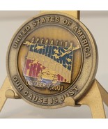 Brass USA Challenge Coin - Our Cause is Just - 2001 - 5 Branches of Service - £4.76 GBP