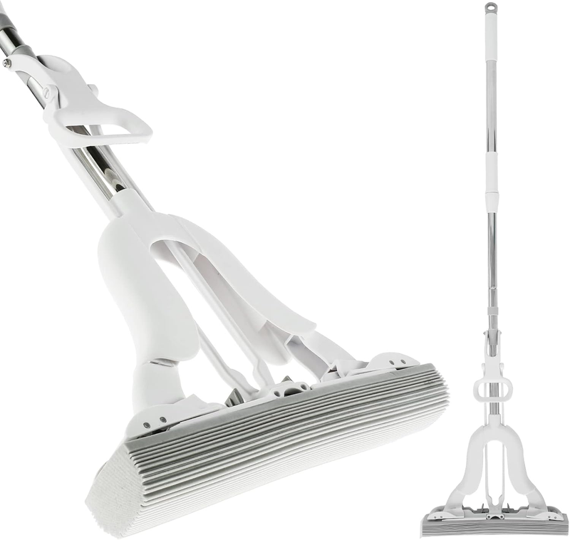 Elegant White PVA Sponge Mop, Adjustable Handle & Super Absorbent Sponge for Wet Item image 10