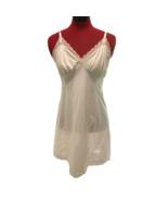 Vintage Van Raalte nylon Scalloped Dress Slip Lingerie 36 small pink blu... - $14.00