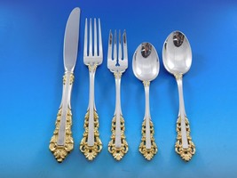 Medici Golden Accent by Gorham Sterling Silver Flatware Set 12 Service 66 Pieces - $99,383.38 MXN