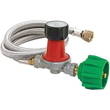 Bayou Classic M5HPR-30 48-in Stainless Braided LPG Hose w/ 0-30-psi Adjustable - £38.58 GBP