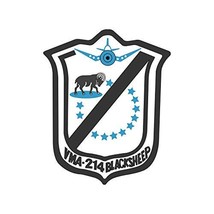 VMA 214 Blacksheep Patch - Wall Decal - Variety of Sizes Available - $4.00