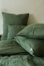 Forest Green Washed Linen Pillowcase - £19.14 GBP+