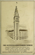 Early 1900&#39;s Daniels and Fisher Tower Denver Colorado Gateway to West Po... - £11.60 GBP