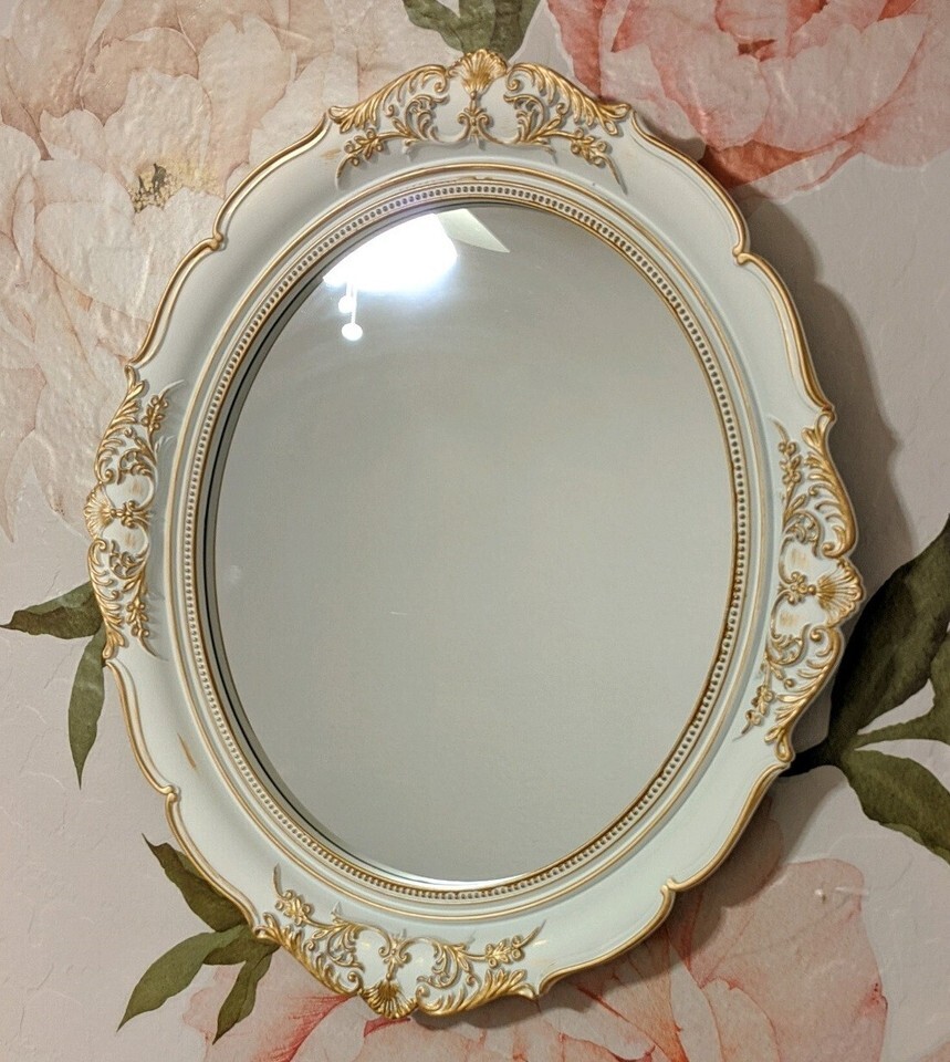 OMIRO Decorative Wall Mirror, Vintage Hanging Mirrors Plastic 14.7&quot;L x 1... - $18.81