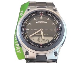 Casio Mens Quartz SS Watch Silver Strap #2747  AW-80D-1AVCB Boxed - $31.45