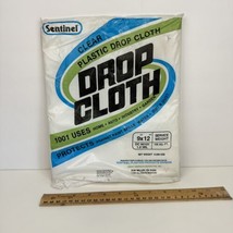 Vtg 1987 Sentinel Clear Plastic Drop Cloth Orig Sealed Pkg Movie TV Prop... - $11.29