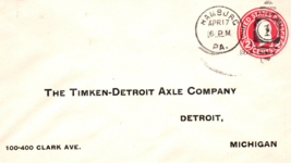 Timken Detroit Axle Company Michigan Postal Cover - £8.95 GBP