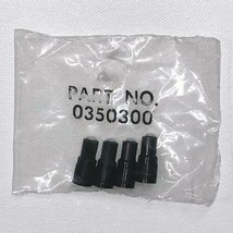 4 Pack of 1&quot; Long Tire Valve Stem Extensions Black Plastic Mfg. by Dill NEW SET - £2.59 GBP