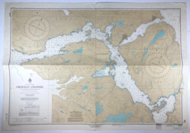 Vtg OKISOLLO CHANNEL Nautical Chart VANCOUVER Island BRITISH COLUMBIA Ca... - £23.36 GBP